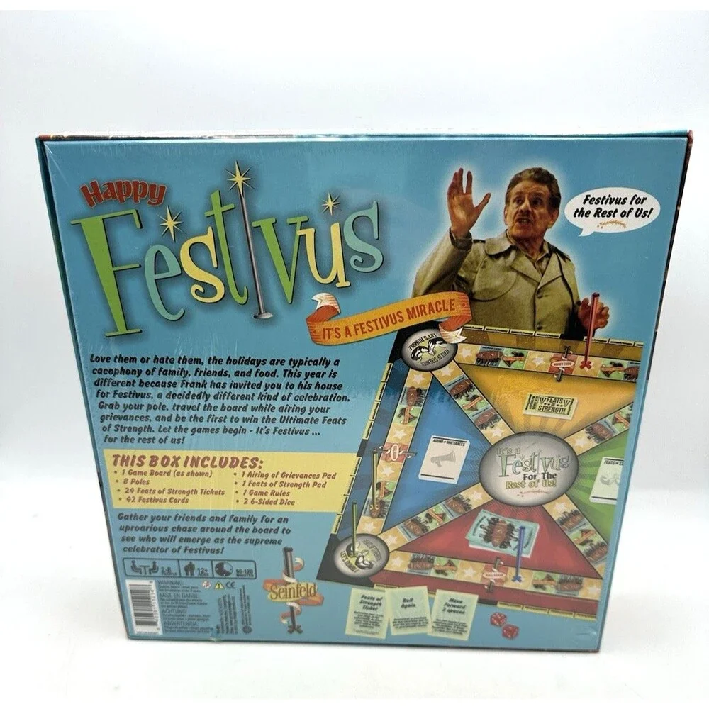 Seinfeld Happy Festivus Board Game Funny Family Party Christmas Game NEW SEALED